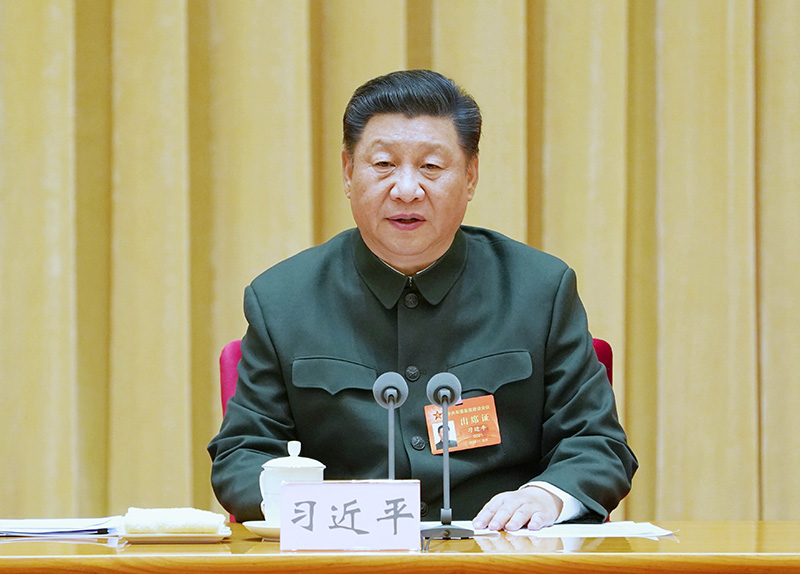 11月8日至10日，中央军委基层建设会议在北京召开。中共中央总书记、国家主席、中央军委主席习近平出席会议并发表重要讲话。新华社记者 李刚 摄